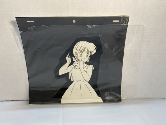 Urusei Yatsura Rumiko Takahashi Anime Cel (A-19) うる星やつら Rare Anime Black Invert